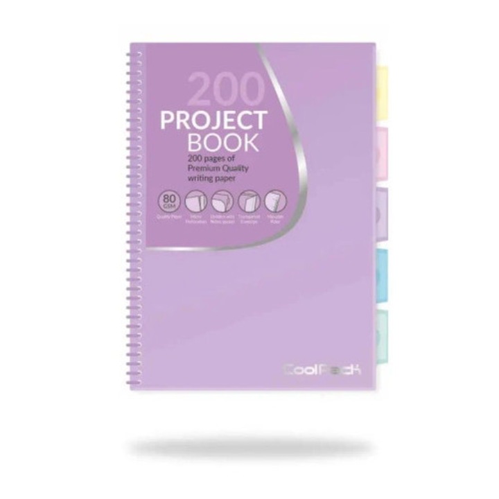 Caiet Coolpack B5, 200 pagini, violet pastel