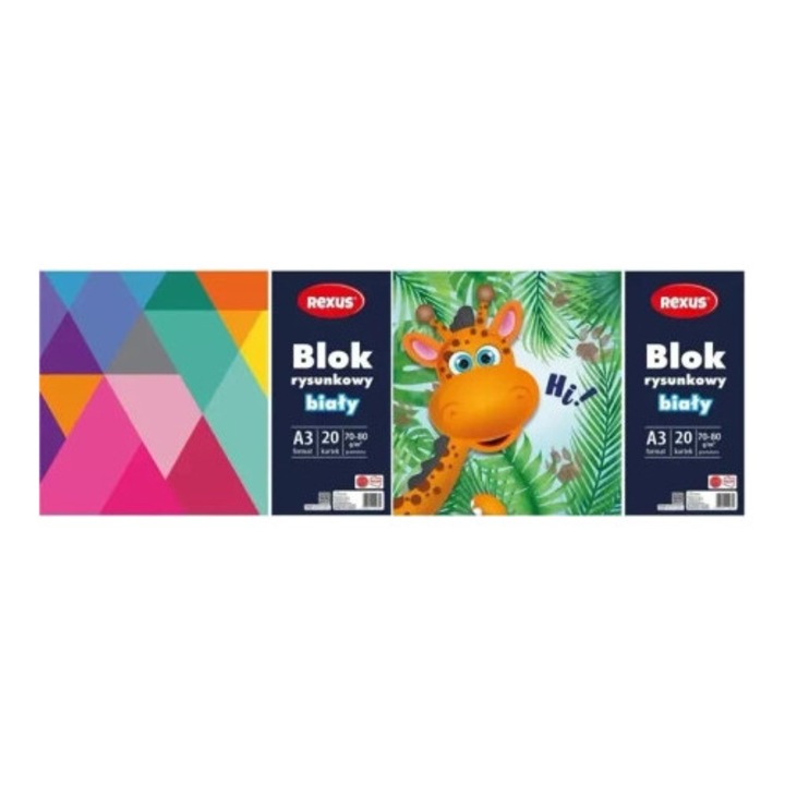 Bloc de desen A3 Beniamin, 20 foi, alb