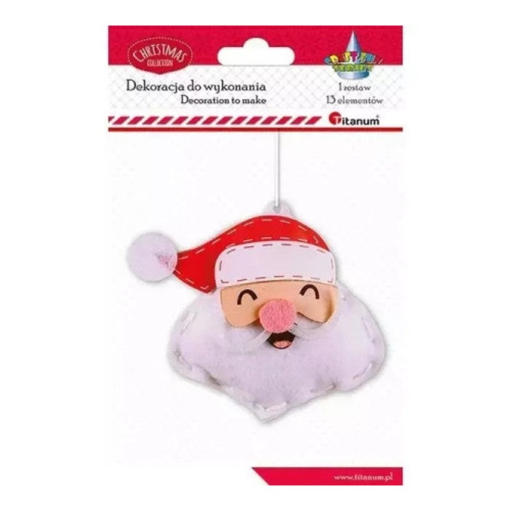 Kézműves készlet, Titanum, Mikulás hó, 13 elem, 11x11,5cm