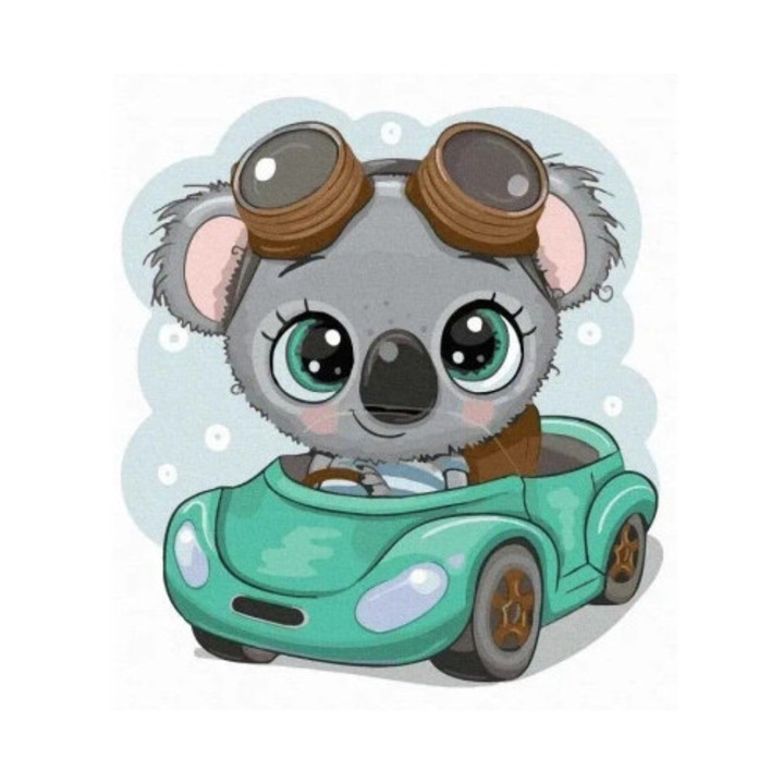 Set pictura dupa numere, Twoje Hobby, Urs, 25 culori, 40x50cm