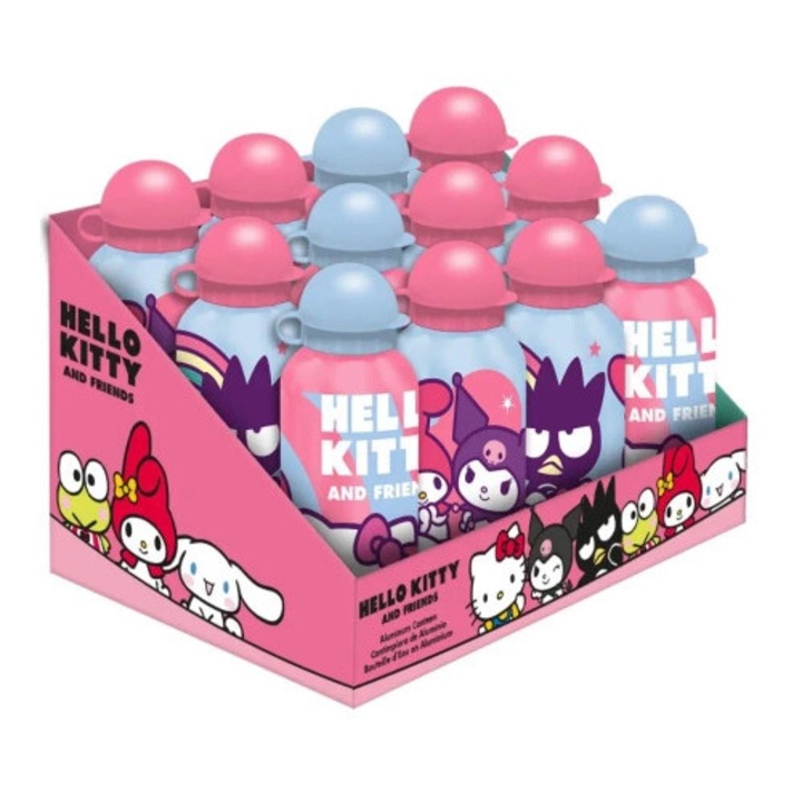 Bidon aluminiu Hello Kitty 500ml, mix culori, 85g