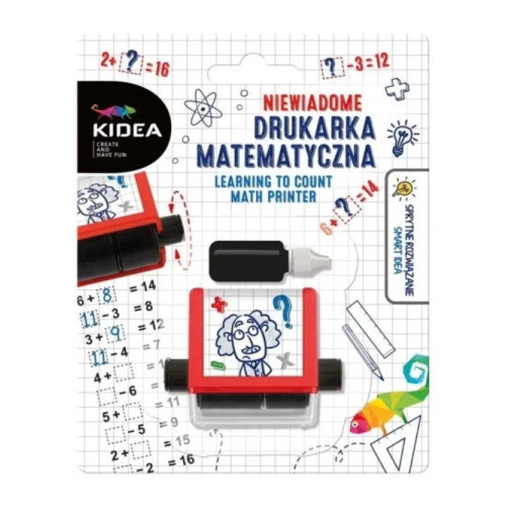 KIDEA matematikai nyomtató, DERFORM, tusfilc és tuspárna készlet