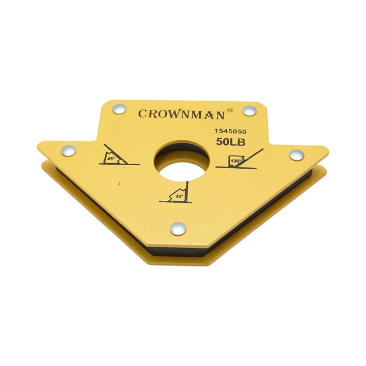 Suport magnetic sudura tip sageata, unghiuri 45°, 90°, 135°, forta sustinere max. 22.6Kg Crownman