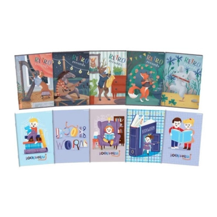 A5/16K füzet, 20 db-os készlet, Top 2000, matt, 70g