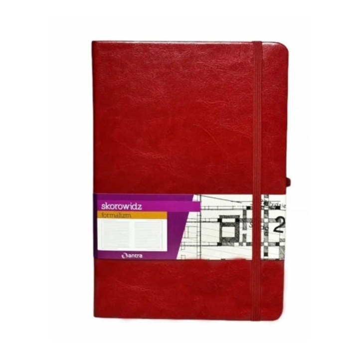 Agenda A5 Antra, rosie, 80g, 208 pagini, dimensiuni 210x145mm
