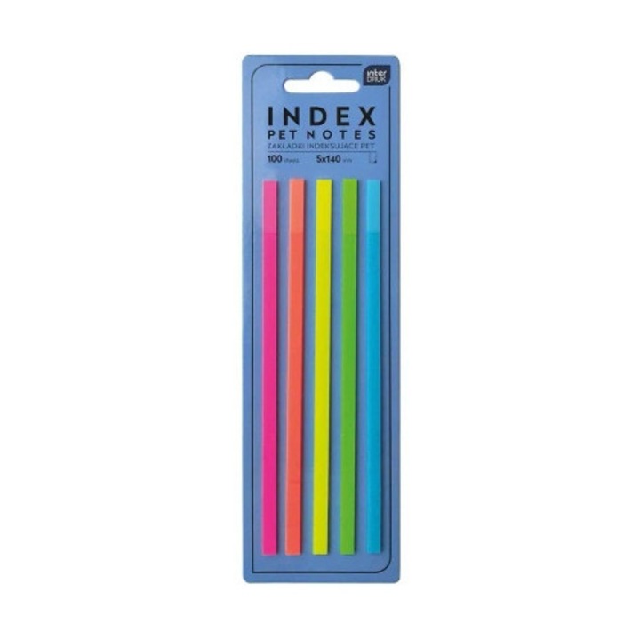 Set de 100 bucati marcaje indexare 140mm, INTERDRUK, neon