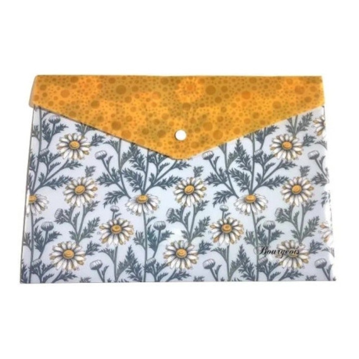 Mapa A4+ Fresh cu clip, model Stokrotki, plastic