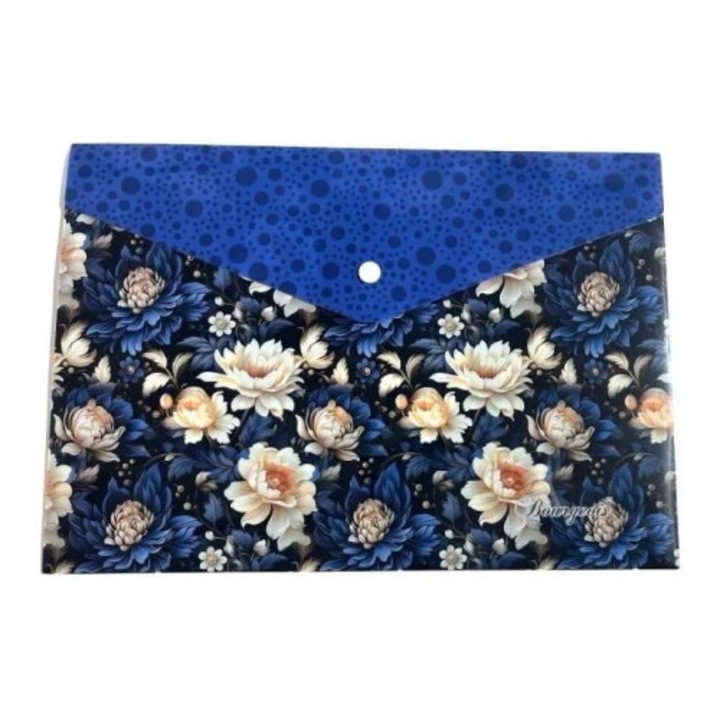 Mapa A4+ Fresh cu clip, flori, plastic