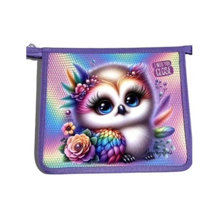 Mapa Fresh A5+ cipzárral, Sowka modell, 25x32cm