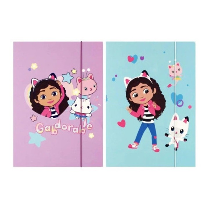 Dosar A4 STARPAK Gabby, multicolor, laminat, cu plan de lectii si tablica de inmultire