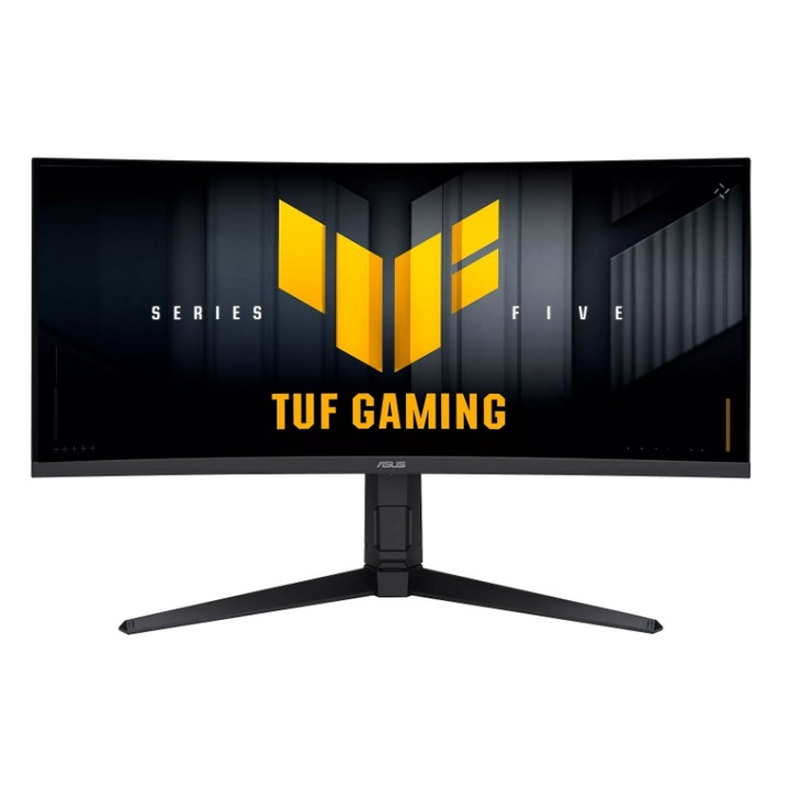 Játékmonitor VA LED ASUS TUF Gaming 34" VG34WQML5A, UWQHD 3440 x 1440, HDMI, DisplayPort, Ívelt képernyő, Hangszórók, 250 Hz, .5 ms Fekete