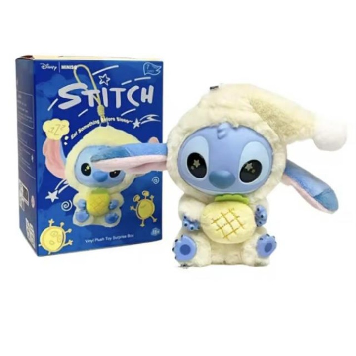 Фигурка LaBubu Stitch, плюшена, мека и пухкава, жълта, 20см