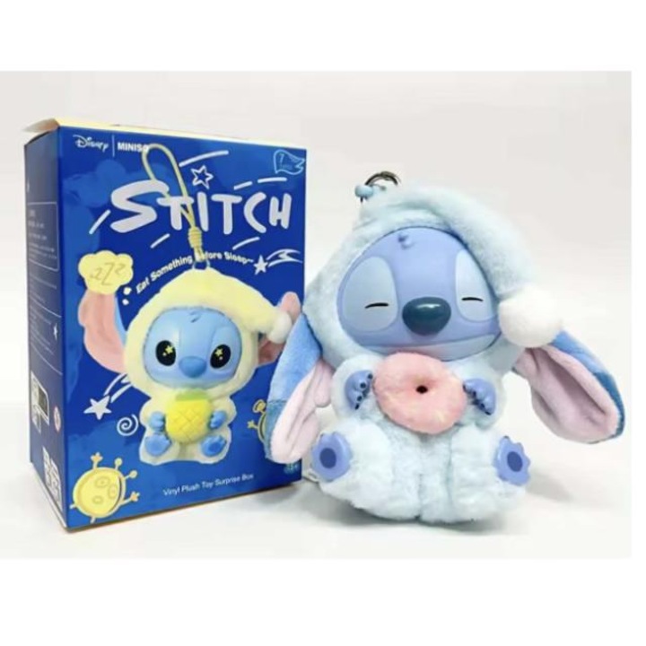 Фигурка Стич, 22 см, мека и пухкава, синя, музикални функции