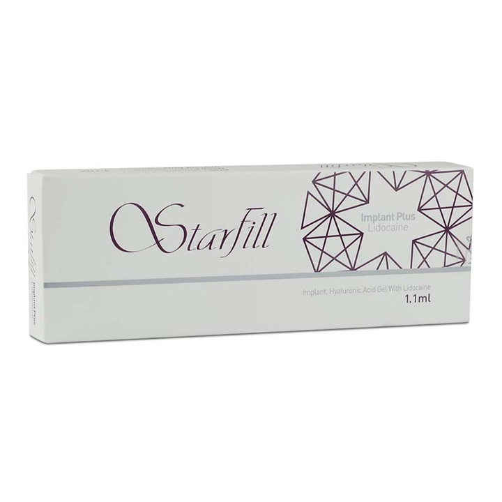 Ser antirid, StarFill, Filler Dermic Implant Plus cu Lidocaină, 1.1 ml, volumizare facială, durabilitate până la 12 luni