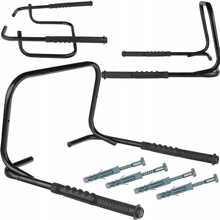 Suport de perete pentru bicicleta HIDEBIKE, pliabil si rezistent, pentru 2-3 biciclete, otel, incarcare maxima 50 kg, cu protectie pentru janta, negru