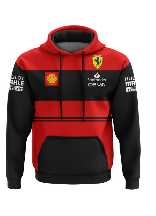 Мъжки суичър Ferrari F1 1.4.2, с качулка, многоцветен