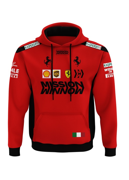 Мъжки суичър Ferrari F1 1.4.6, с качулка, многоцветен