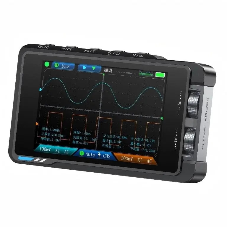 DSO3D12 3-in-1 Digital Oscilloscope - 120MHz, 250MS/s, 3.2" IPS Screen, With Multimeter & Signal Generator