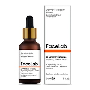Ser Vitamina C FaceLab 30ml cu Niacinamide, Panthenol si Vitamina E – Iluminator, Anti-imbatranire, Anti-pete, Fara Parfum, Antioxidant, Vegan si Uniformizare Ten