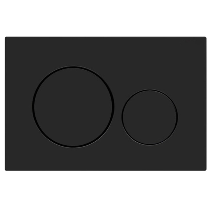 Buton de spalare WC DUO BLACK, AquaUno, ABS, 23,8x15,5cm, 1,5kg, negru mat