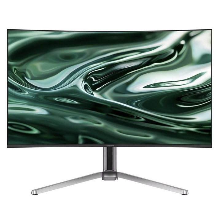 QD-OLED Játékmonitor LC-Power 31.5" LC-M32UCO, UHD 3840 x 2160, HDMI, DisplayPort, Hangszórók, Ívelt kijelző, 165 Hz, 0..03 ms Fekete/Szürke