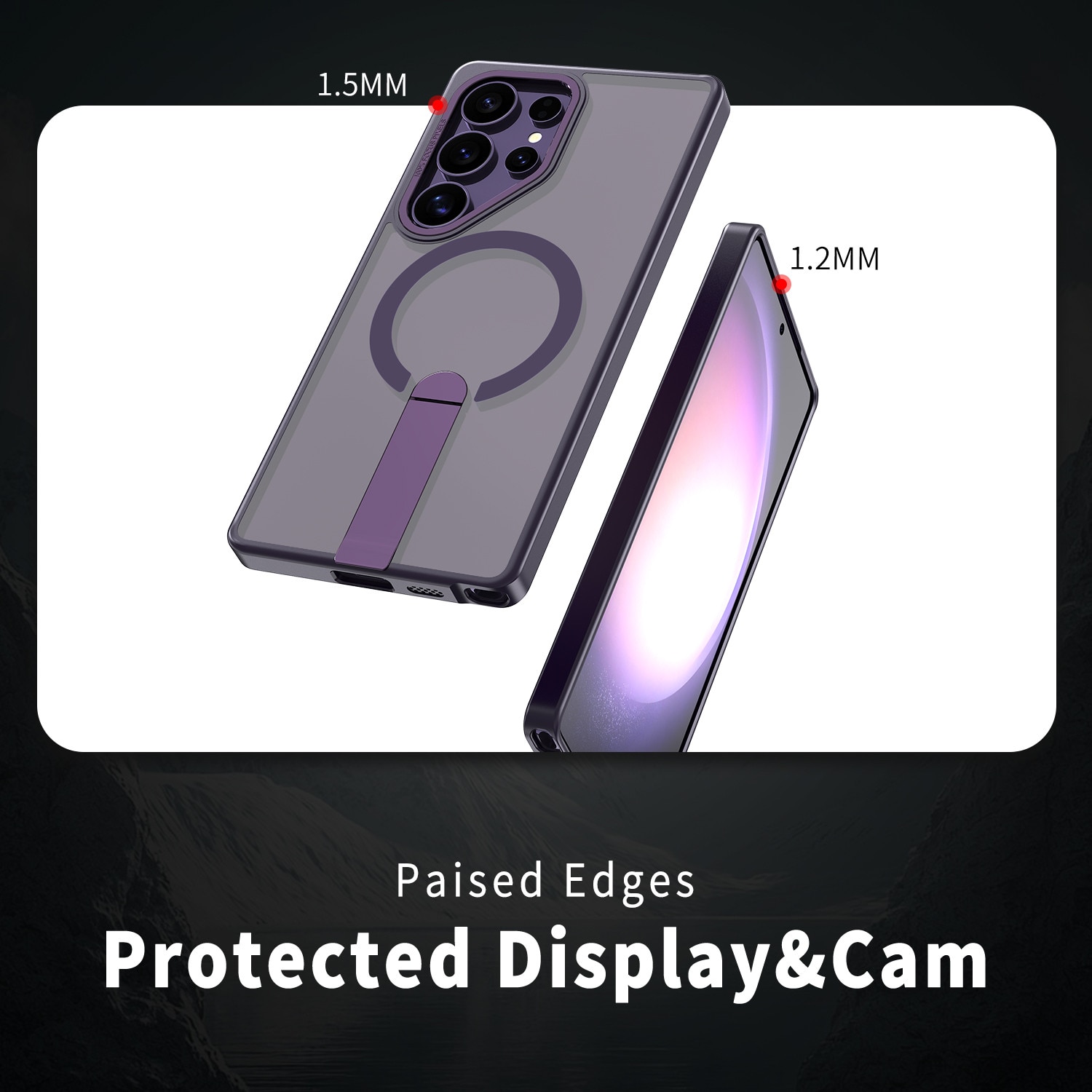 Husa de protectie pentru Samsung Galaxy S26 Ultra Compatibila cu MagSafe, Kickstand Metalic, TPU + Acril, Purple – Protectie Premium si Design Elegant