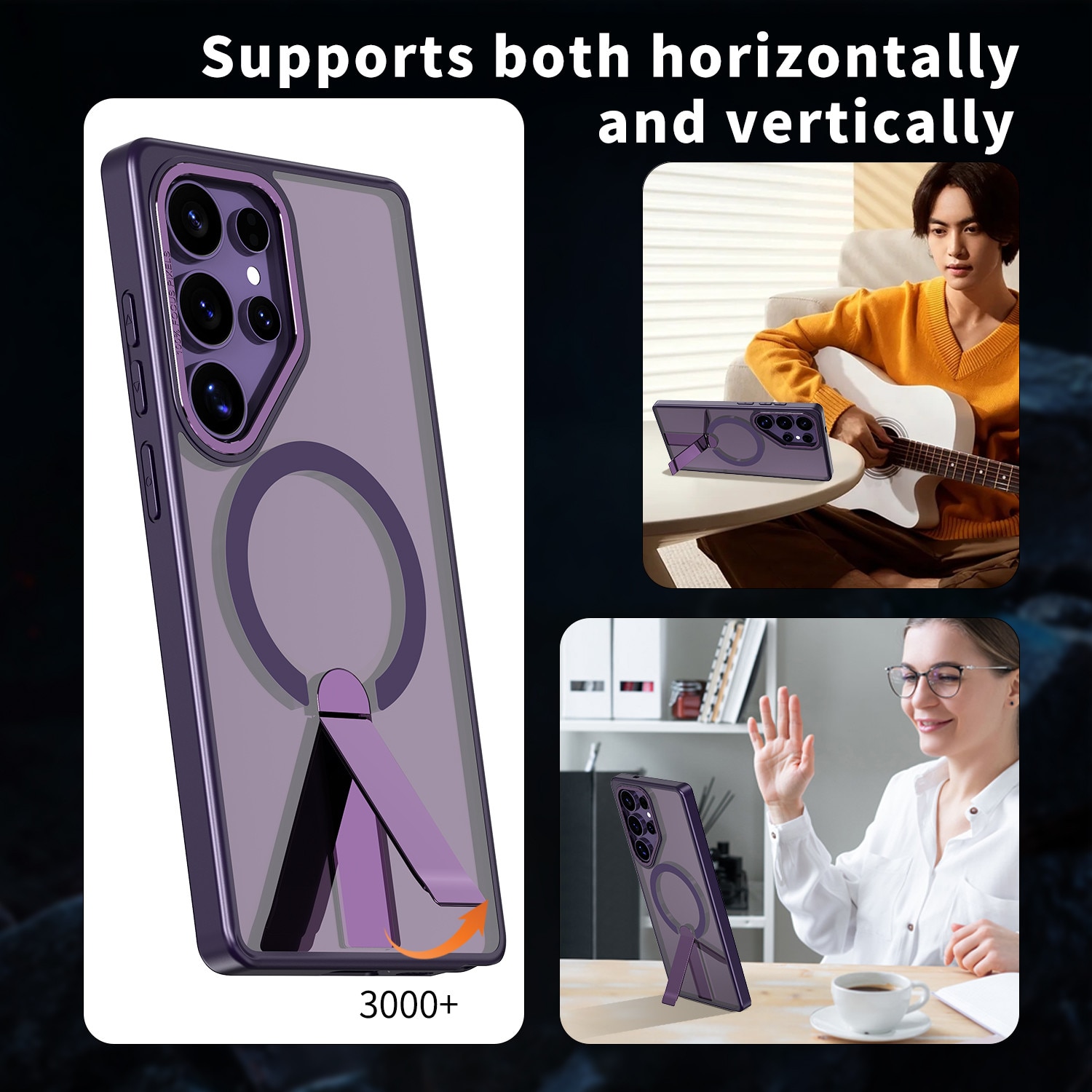 Husa de protectie pentru Samsung Galaxy S26 Ultra Compatibila cu MagSafe, Kickstand Metalic, TPU + Acril, Purple – Protectie Premium si Design Elegant