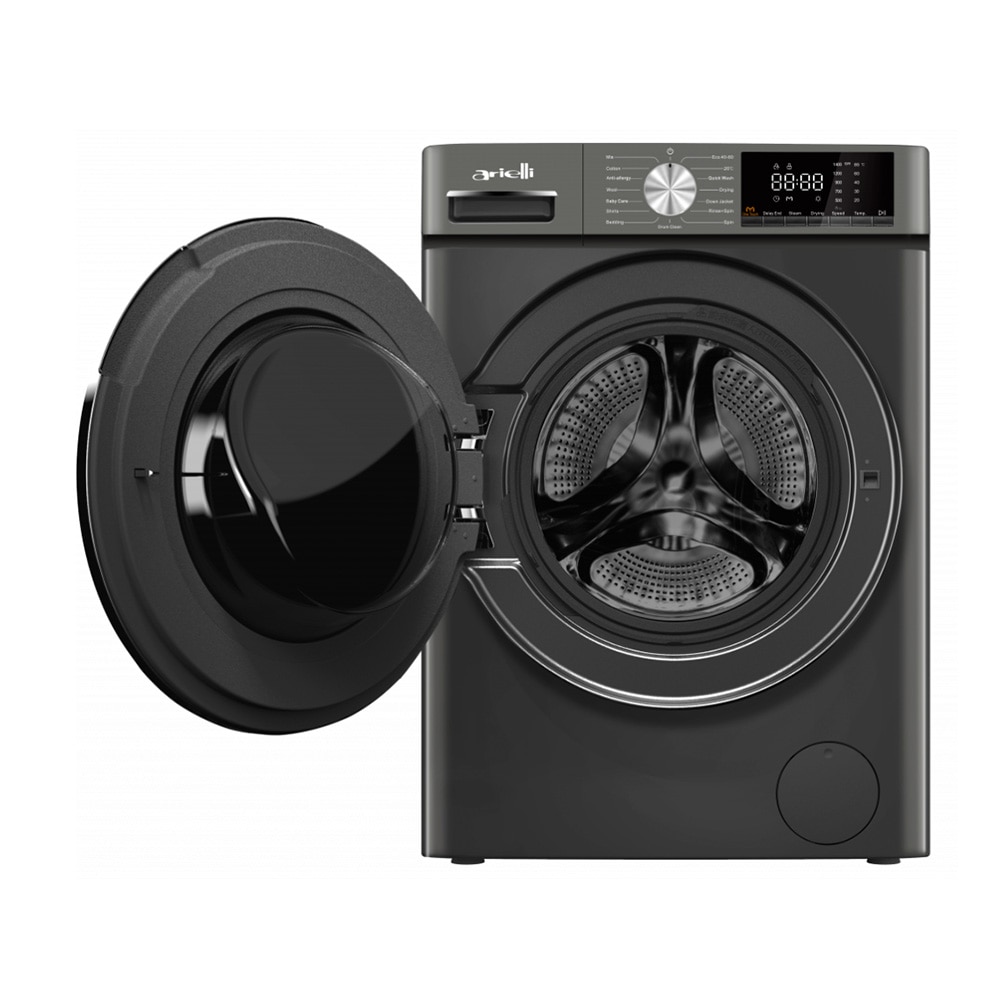 Masina de spalat rufe cu uscator Arielli AWM100-14586GD, motor inverter, 1400 rpm, neagra, 10/6 kg