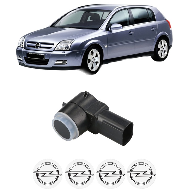 Senzor parcare OPEL SIGNUM Hatchback (Z03) din 2003-2008, pentru bara Fata Spate, 4 Stickere auto OPEL