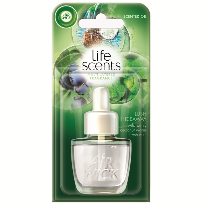 Air Wick elektromos légfrissítő utántöltő, Lush Hideaway, 19 ml