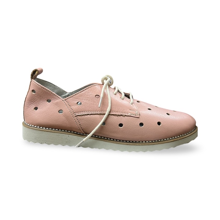Pantofi casual dama, Catali Shoes roz piele naturala