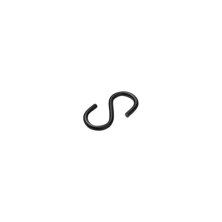 Carlig S Otel Zincat Negru 3x37x18mm Set 2 Buc Rezistenta 15kg Shopiens®