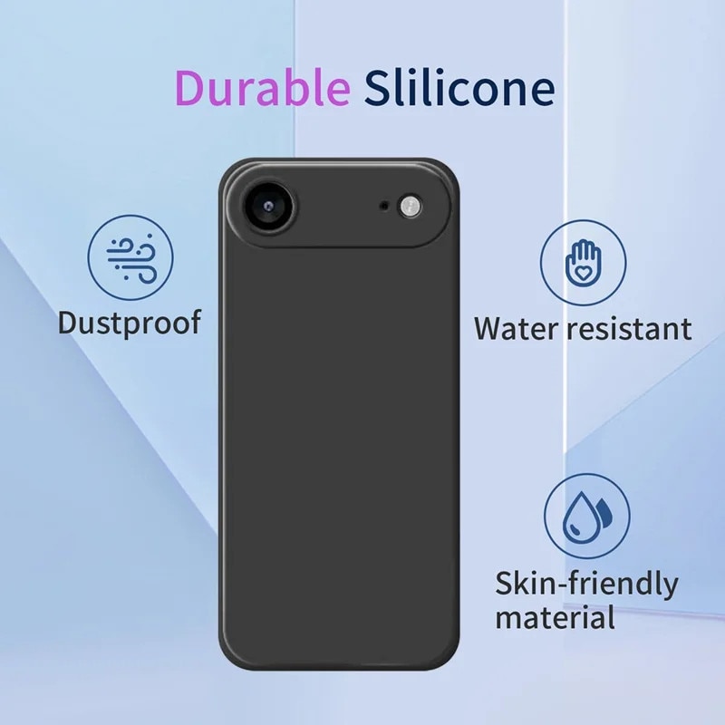 Husa pentru Apple iPhone Air, Silicon Premium Catifelat, Protectie Camere, Camere Acoperite, Microfibra In Interior, Negru