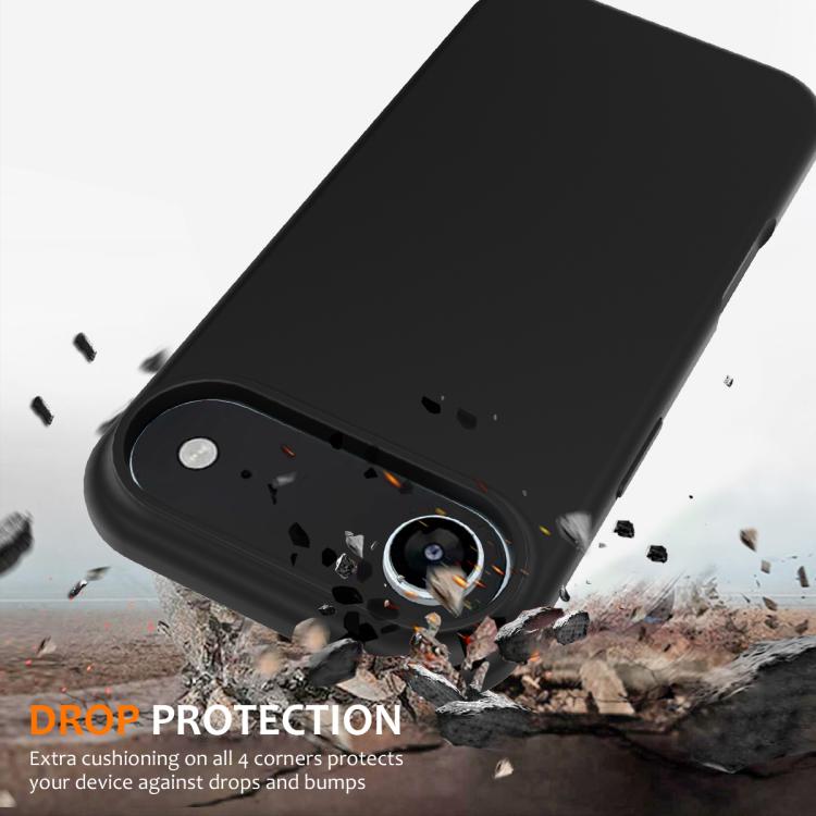 Husa pentru Apple iPhone Air, Silicon Premium Catifelat, Protectie Camere, Camere Acoperite, Microfibra In Interior, Negru