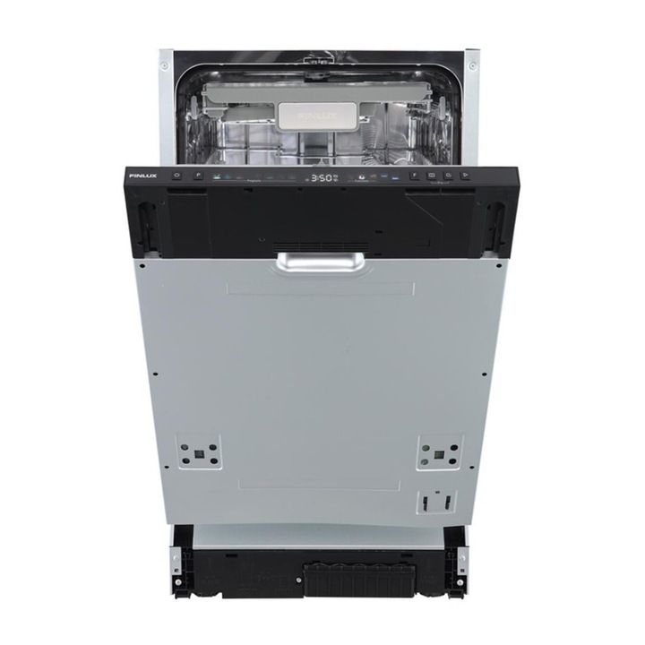 Masina de spalat vase incorporabila slim Finlux DFX4573ABI, ExtraDry, Turbo Speed+, 10 seturi, 7 programe, Clasa C