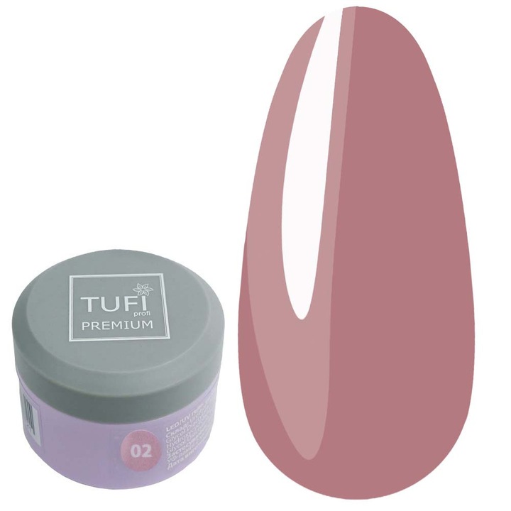 Körömépítő zselé TUFI profi Builder Gel UV/LED 02 Bézs 15 ml
