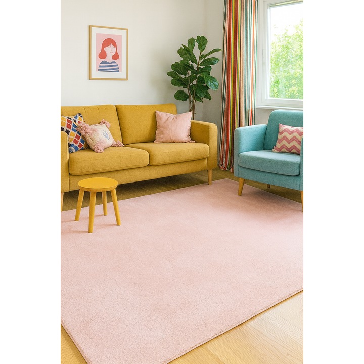 Covor Shaggy Hilal, Roz 160x220cm