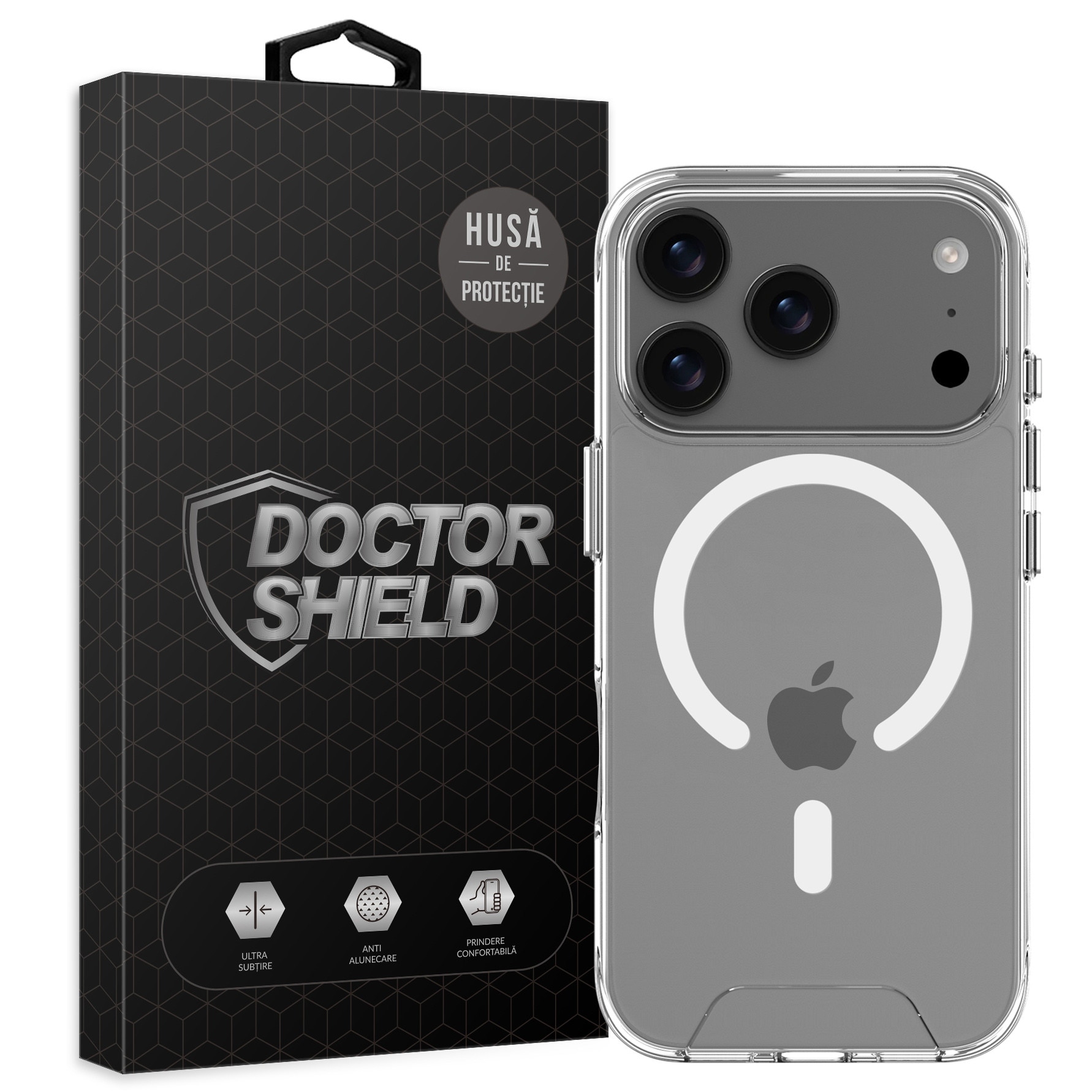 Husa de Protectie, Compatibila cu Apple iPhone 17 Pro, Doctor Shield Fantom, MagSafe