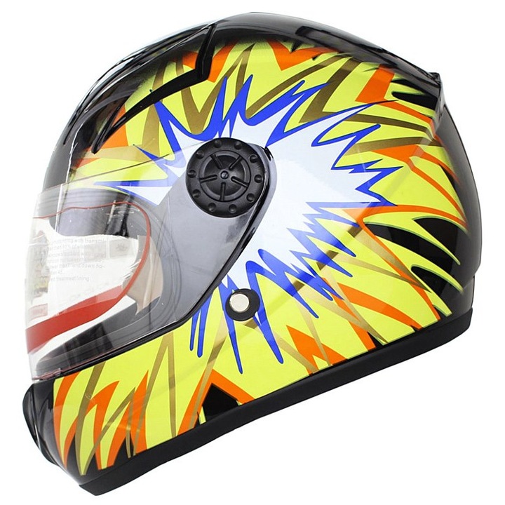 Gyerek zárt bukósisak, Safebet HF-909E16, fekete, YS méret