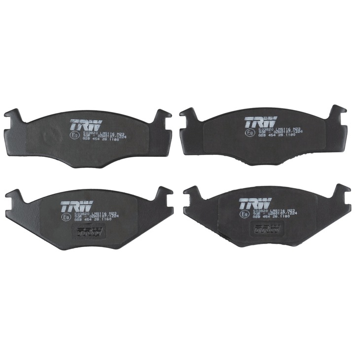 Első fékbetétek TRW, 19,7x137,8x49mm, kopásjelző nélkül