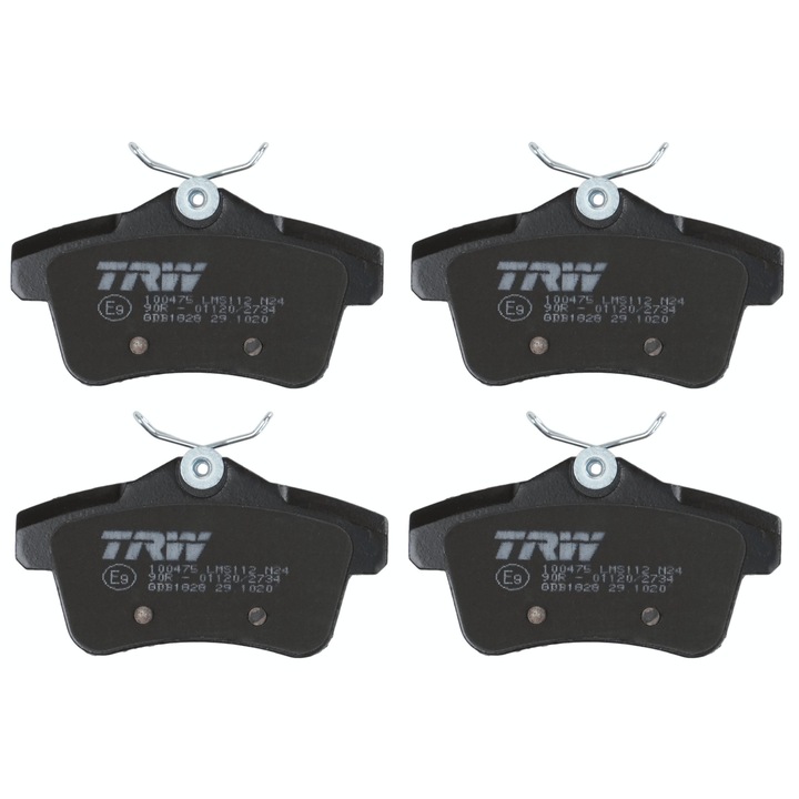 TRW fékbetét készlet, 103,8x55,9x17,3mm, CITROEN C4 II, DS4, DS5 modellekhez
