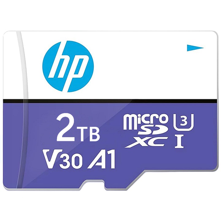 MicroSDXC карта памет HP 2TB със SD адаптер, скорост на трансфер 100MB/s, водоустойчива и удароустойчива