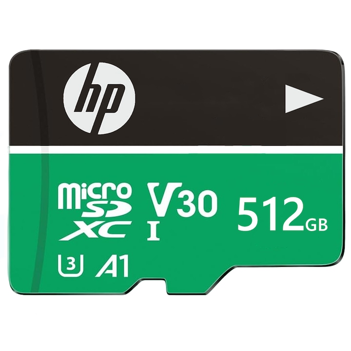 Карта памет MicroSDXC 512GB HP UHS-I U3, скорост на четене 100MB/s, включен адаптер, водоустойчива и удароустойчива
