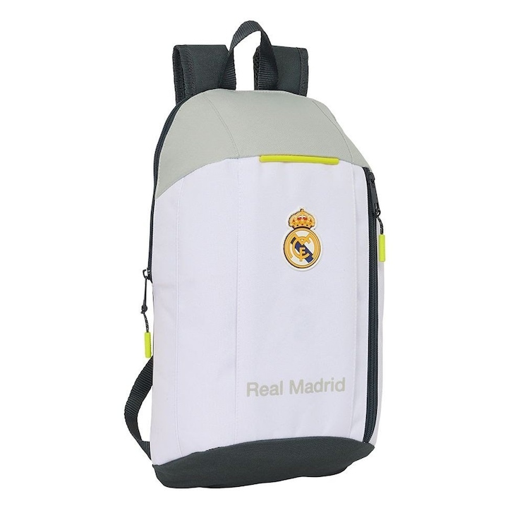 Ghiozdan Real Madrid, alb/negru, 39x22x10cm, capacitate 8.5L