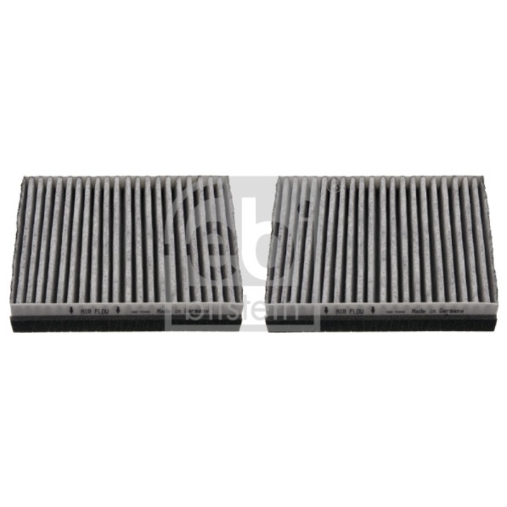 FEBI 2 db-os utastérszűrő készlet, 174x140x30mm, aktív szénnel, szennyeződés elleni védelemmel