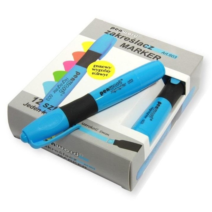 Penword marker készlet, 12 db, kék