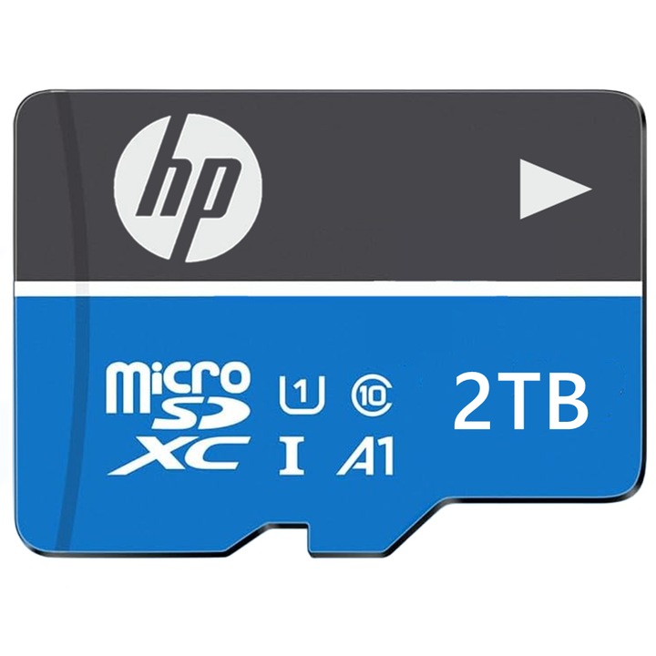 Карта памет MicroSDXC HP 2TB, скорост 100MB/s, клас 10, SD адаптер