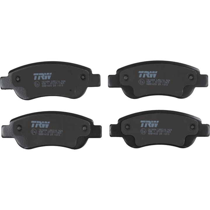 TRW fékbetét készlet, 123x47x17.5mm, CITROEN C1, PEUGEOT 107, 108, TOYOTA AYGO modellekhez