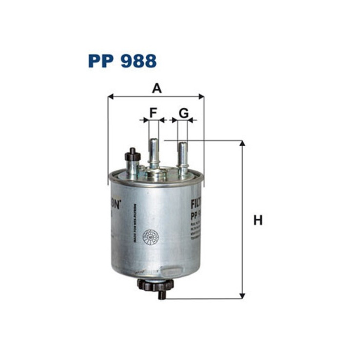 Горивен филтър FILTRON, 10mm, 160x95mm