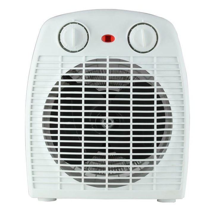 Goldlux hőlégfúvó, 2000W, fehér, 19,8x10,5x23cm, 2 teljesítményfokozat, állítható termosztát